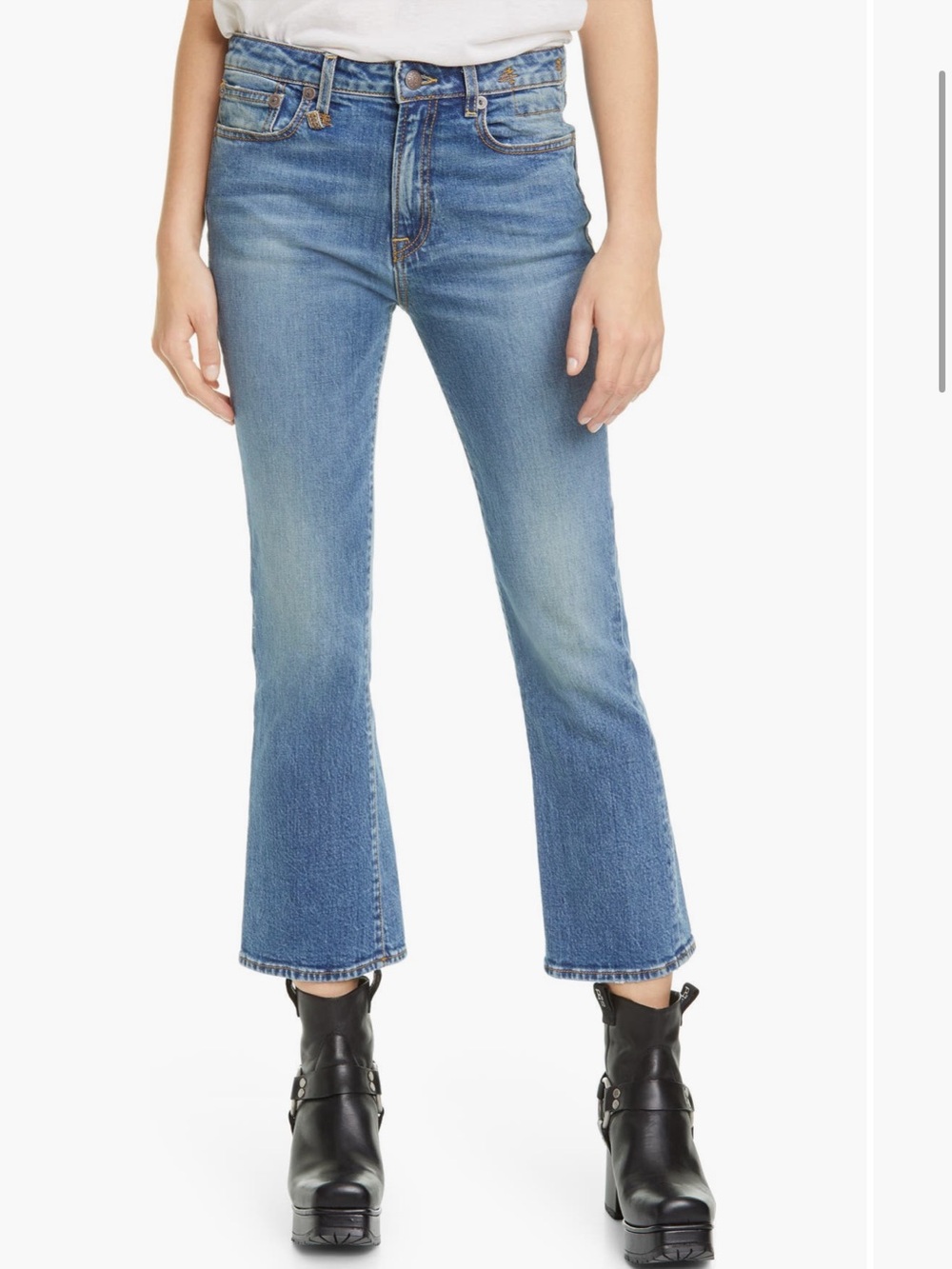 R13 Cropped Kick Fit Jean